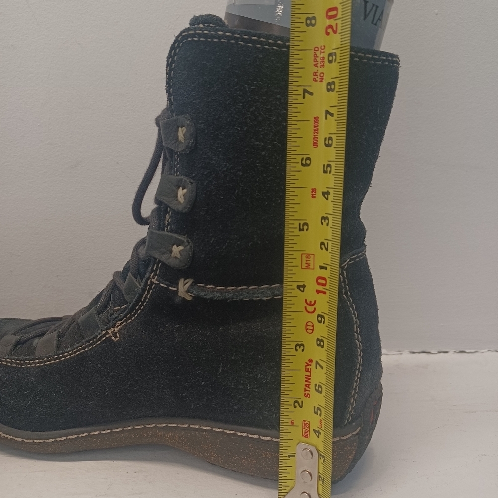 TIMBERLAND Reykir Ghillie Black Suede Winter Boots Lace-Up Size 6M - Picture 8 of 8